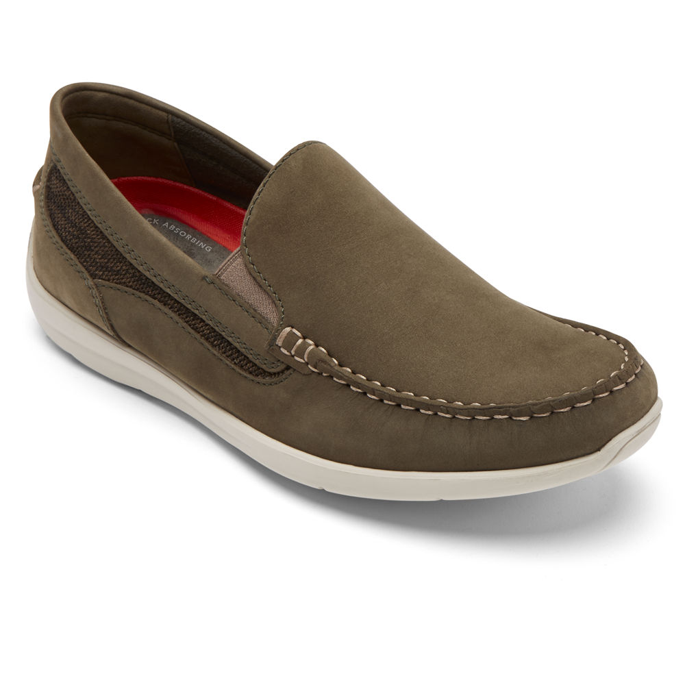 Rockport Mens Cullen Venetian - Slip-On Dark Olive - JCL204589